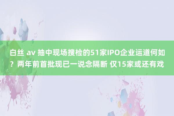 白丝 av 抽中现场搜检的51家IPO企业运道何如？两年前首批现已一说念隔断 仅15家或还有戏