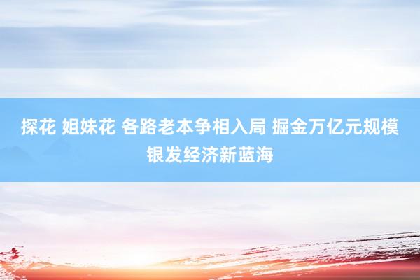 探花 姐妹花 各路老本争相入局 掘金万亿元规模银发经济新蓝海