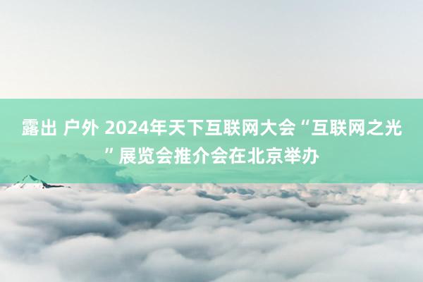 露出 户外 2024年天下互联网大会“互联网之光”展览会推介会在北京举办