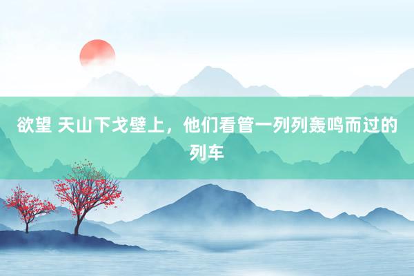 欲望 天山下戈壁上，他们看管一列列轰鸣而过的列车