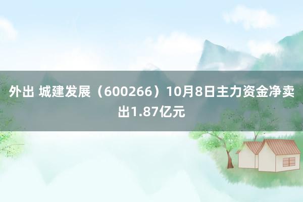 外出 城建发展（600266）10月8日主力资金净卖出1.87亿元