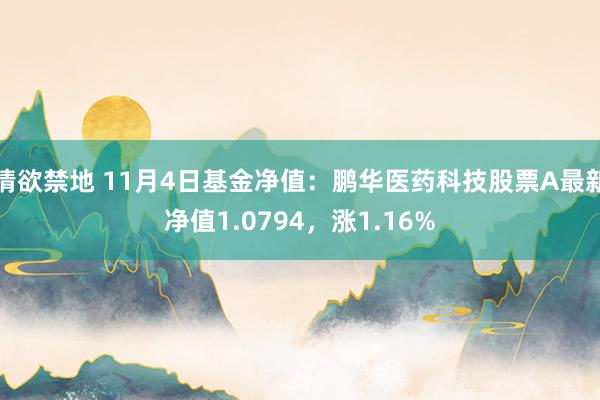 情欲禁地 11月4日基金净值：鹏华医药科技股票A最新净值1.0794，涨1.16%