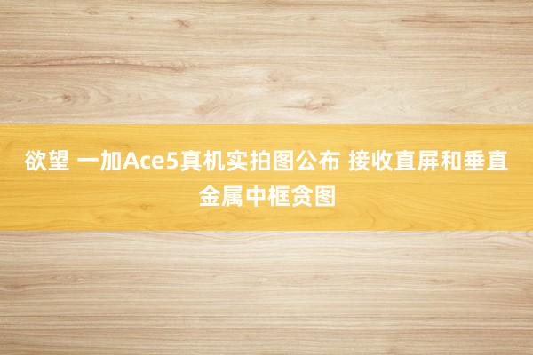 欲望 一加Ace5真机实拍图公布 接收直屏和垂直金属中框贪图