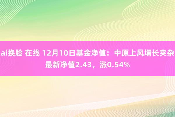 ai换脸 在线 12月10日基金净值：中原上风增长夹杂最新净值2.43，涨0.54%