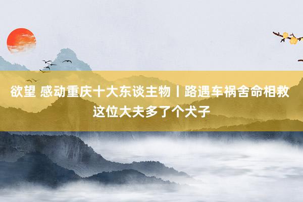 欲望 感动重庆十大东谈主物丨路遇车祸舍命相救 这位大夫多了个犬子