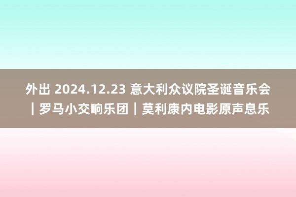 外出 2024.12.23 意大利众议院圣诞音乐会｜罗马小交响乐团｜莫利康内电影原声息乐