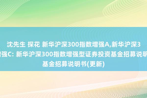 沈先生 探花 新华沪深300指数增强A，新华沪深300指数增强C: 新华沪深300指数增强型证券投资基金招募说明书(更新)