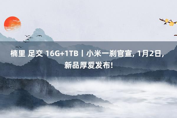 楠里 足交 16G+1TB丨小米一刹官宣， 1月2日， 新品厚爱发布!