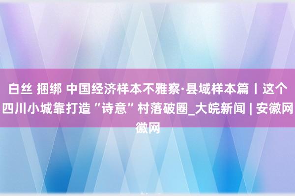 白丝 捆绑 中国经济样本不雅察·县域样本篇丨这个四川小城靠打造“诗意”村落破圈_大皖新闻 | 安徽网